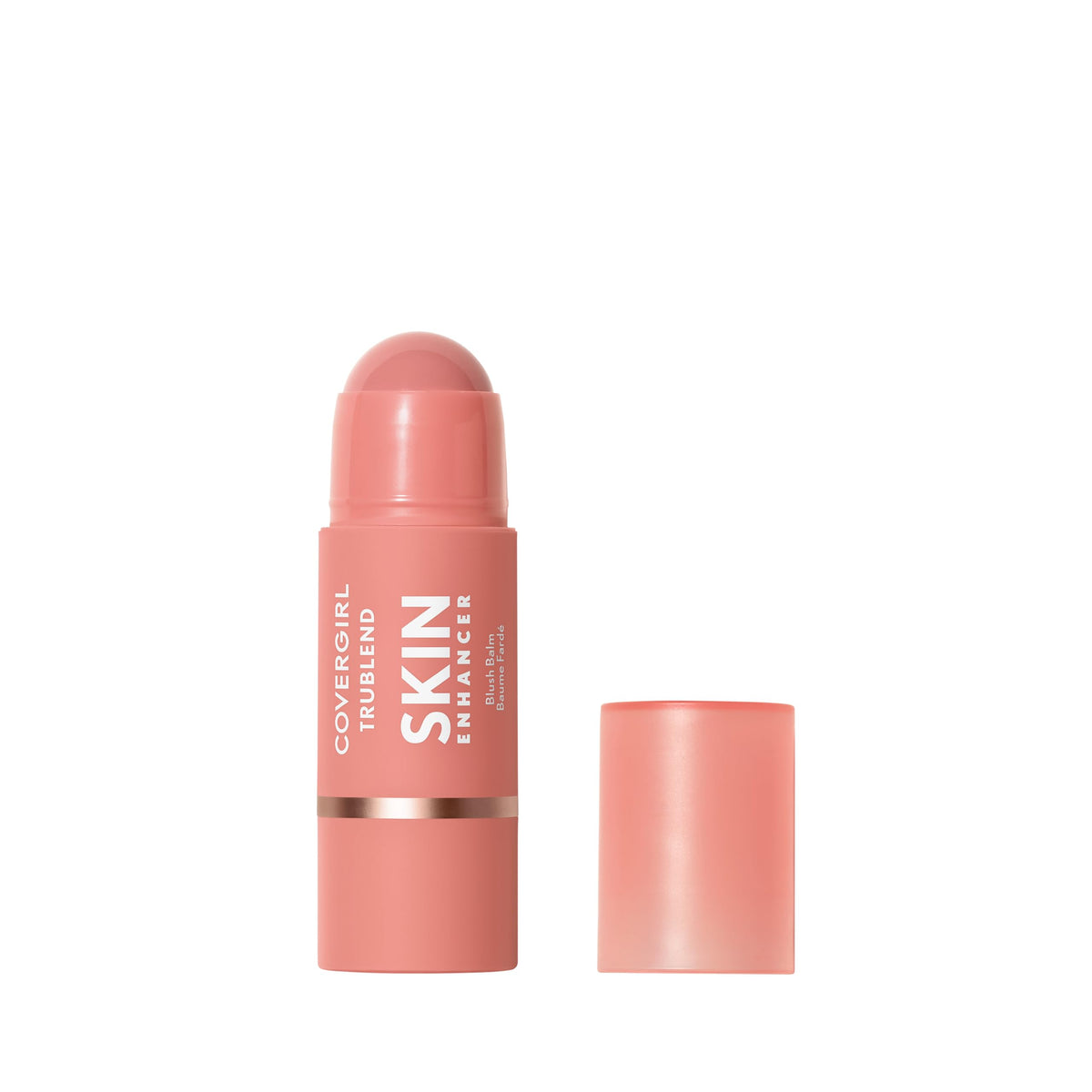COVERGIRL blush stick front packaging showing shade and sleek tube benefit portable