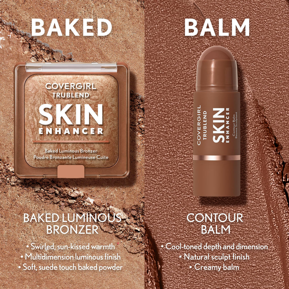 COVERGIRL bronzer placed in a makeup bag showing travel-friendly convenience
