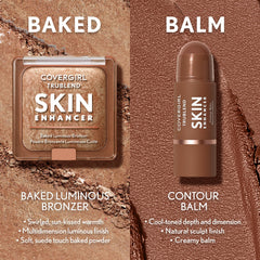 COVERGIRL bronzer placed in a makeup bag showing travel-friendly convenience