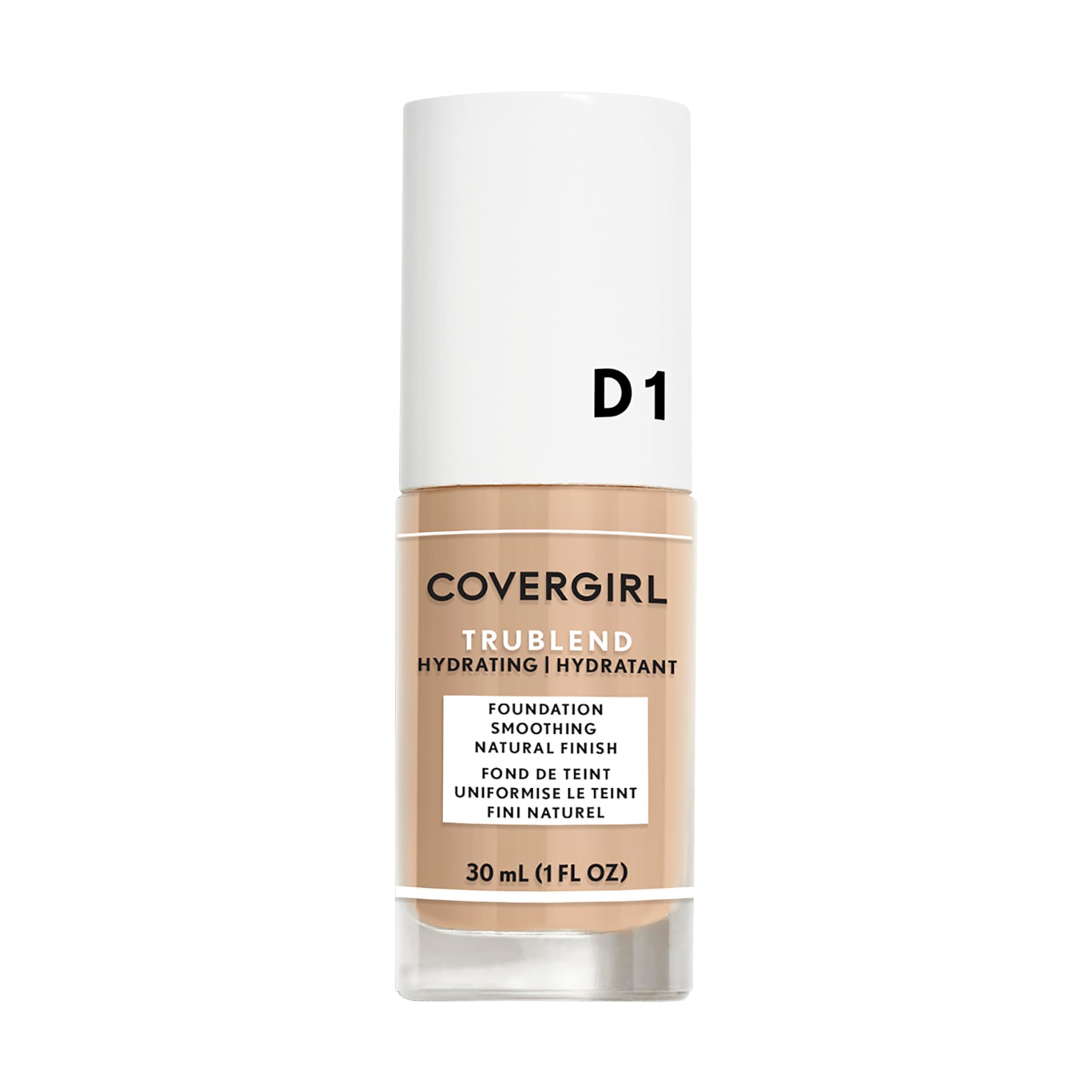 COVERGIRL truBlend front bottle showing product and shade information for easy selection