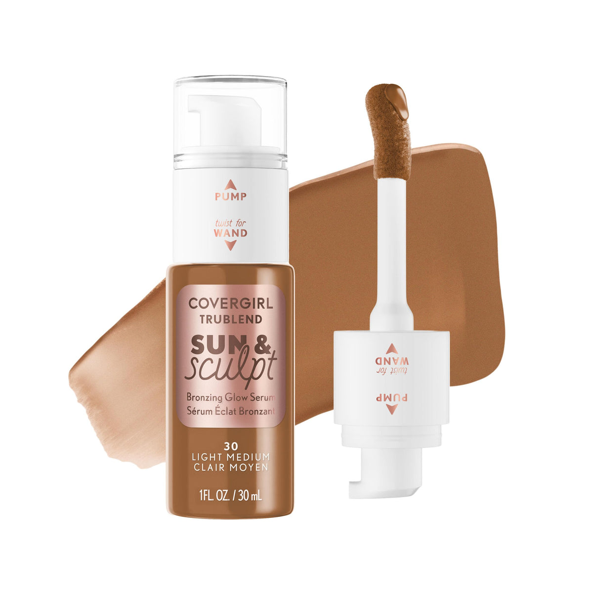 COVERGIRL bottle front view showing sleek packaging and instant shelf appeal