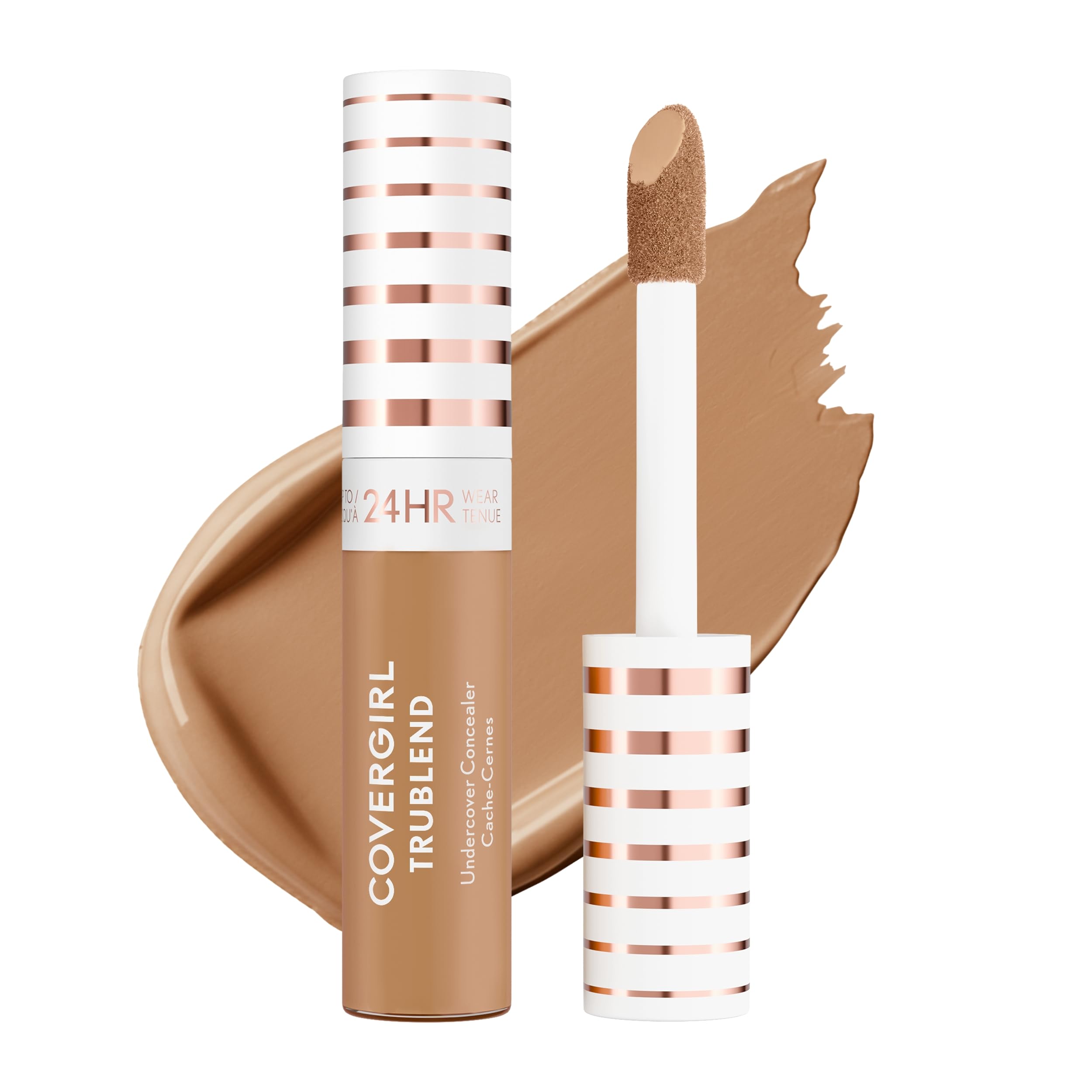 COVERGIRL front packaging displaying T300 Warm Honey shade and benefits