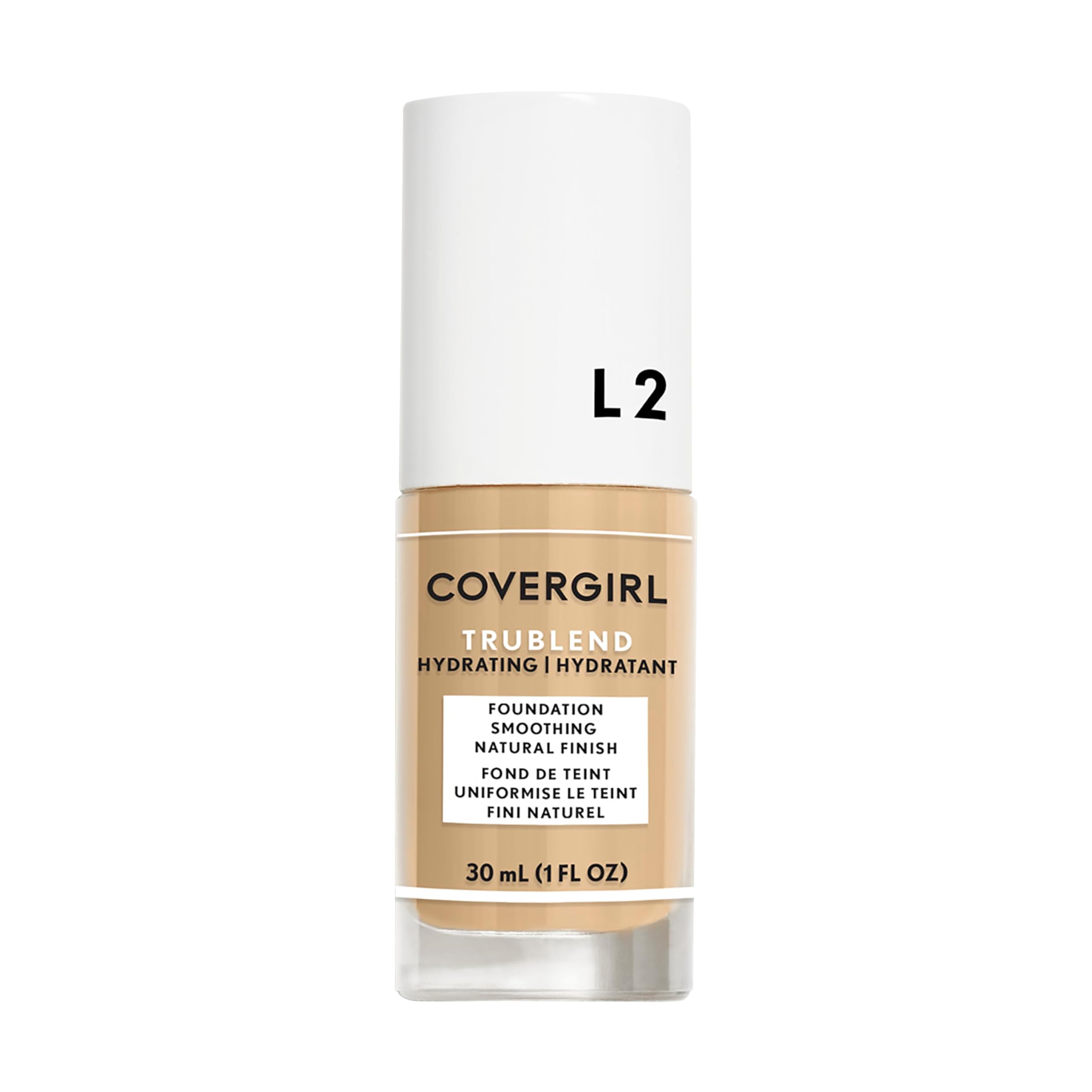 COVERGIRL TruBlend front packaging showing bottle and shade