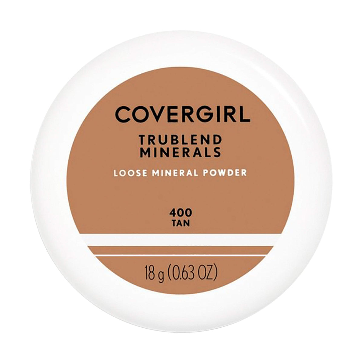 COVERGIRL front packaging shows product name and shade tan for easy selection