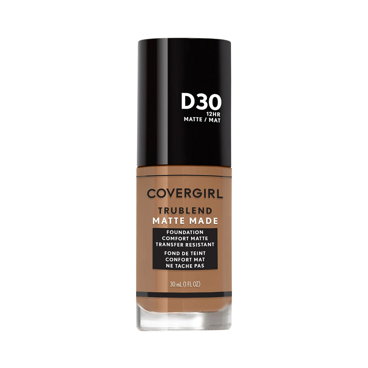 COVERGIRL bottle front packaging showing shade Bronze and benefit long-wear finish