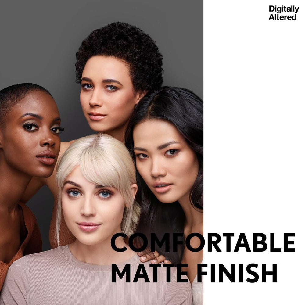 COVERGIRL foundation being applied with a brush showing seamless blending and buildable coverage