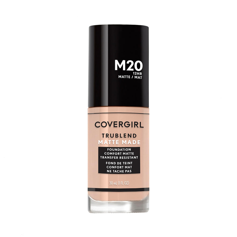 COVERGIRL front packaging of TruBlend Matte Made showing bottle and label for easy identification