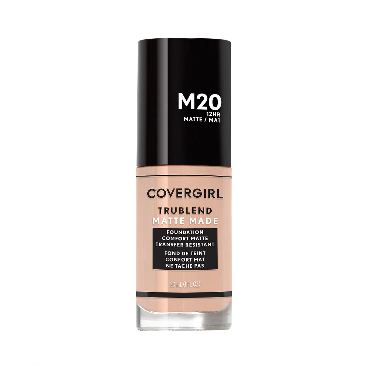 COVERGIRL front packaging of TruBlend Matte Made showing bottle and label for easy identification