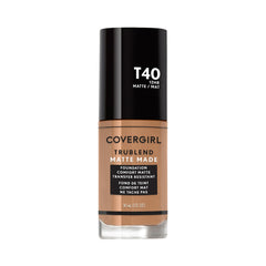 COVERGIRL front bottle shot showing Sun Beige shade and matte finish benefit