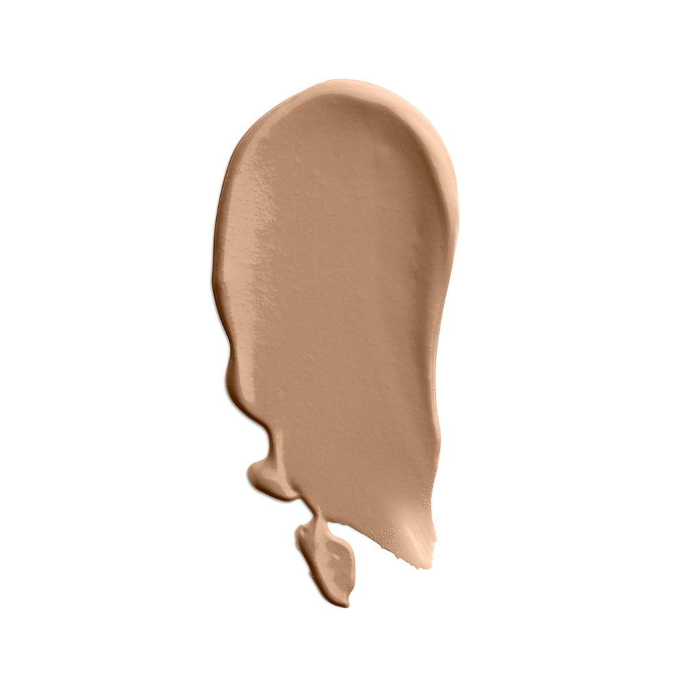 COVERGIRL texture swatch on skin showing smooth matte coverage benefit