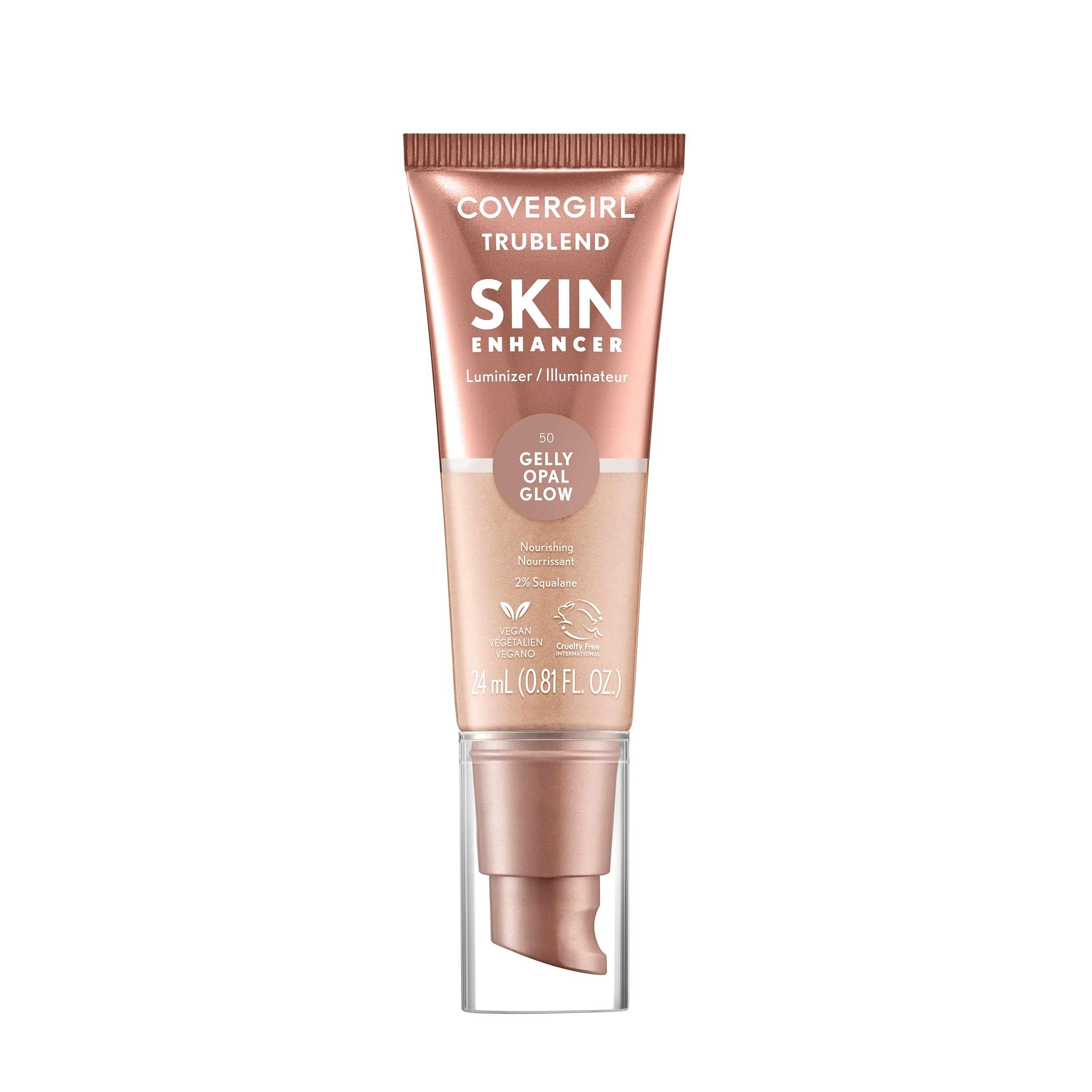 COVERGIRL TruBlend Opal Glow front tube showing product and label for easy identification and portability