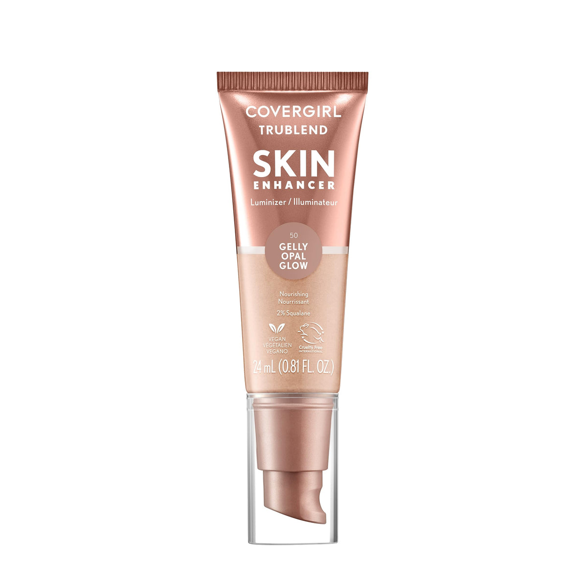 COVERGIRL TruBlend Opal Glow front tube showing product and label for easy identification and portability