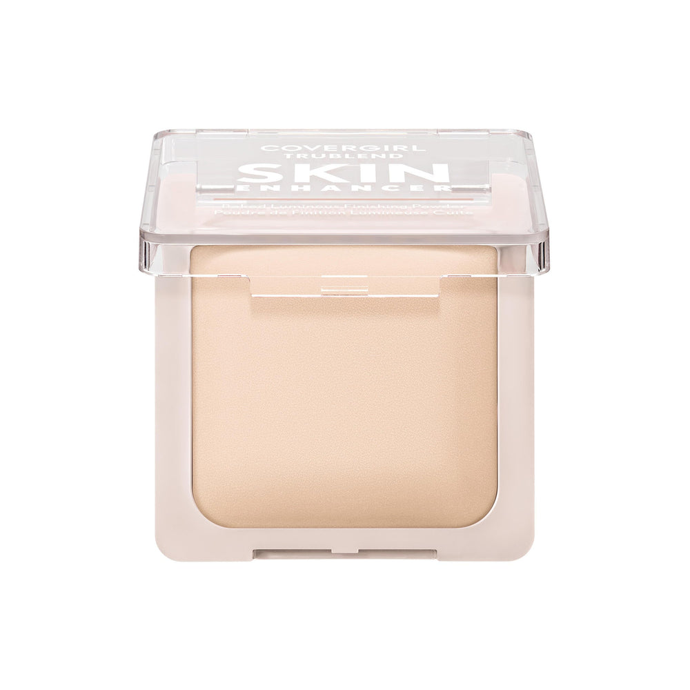 COVERGIRL close-up baked powder texture highlighting smooth suede finish benefit