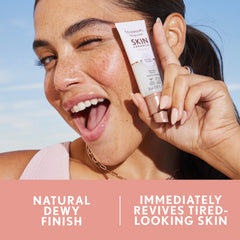 COVERGIRL plush plump being applied with fingertip for even coverage