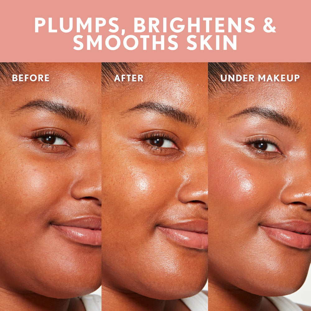 COVERGIRL plush plump close-up drops highlighting lightweight hydration
