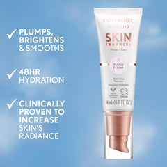 COVERGIRL plush plump mixed with foundation to show blendability
