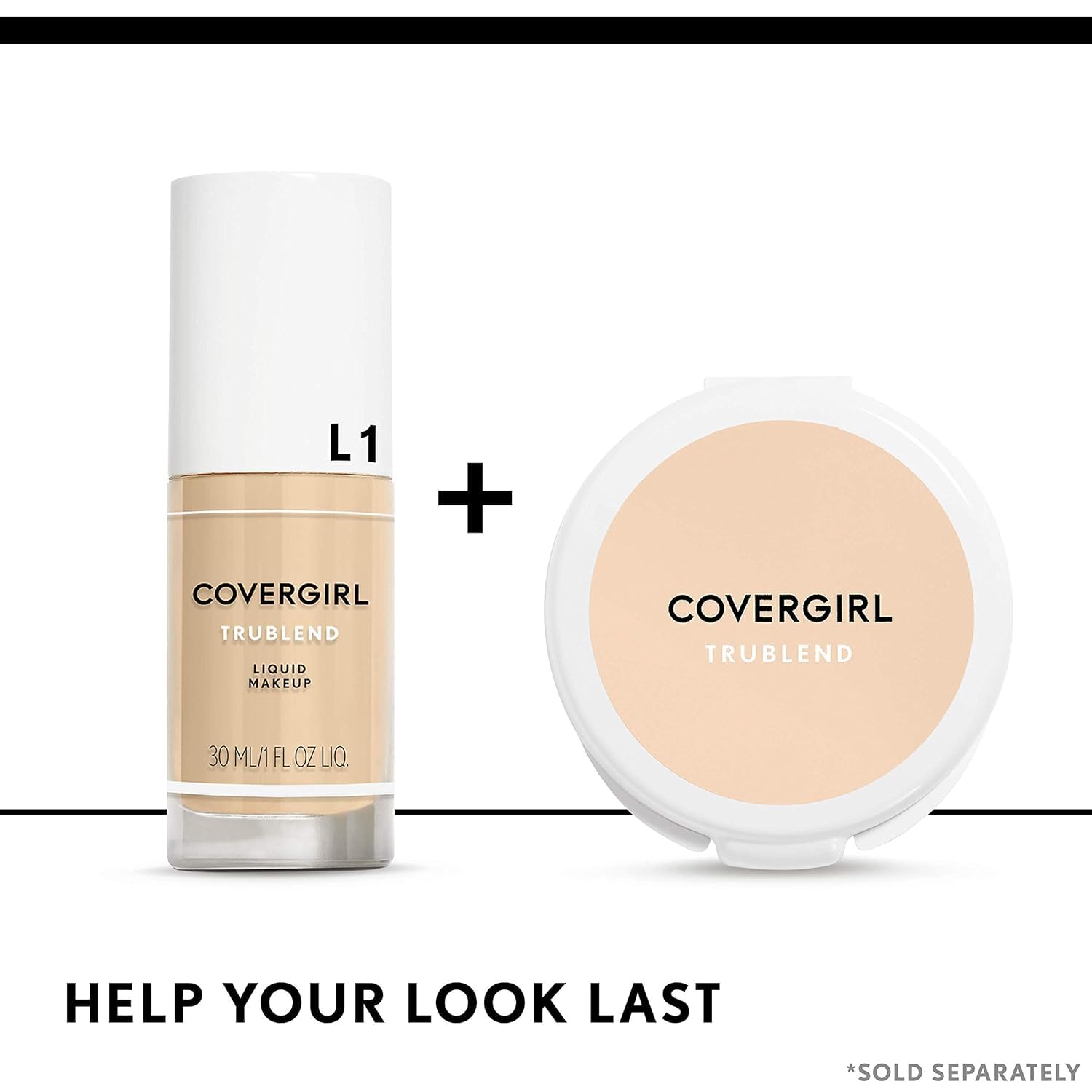 COVERGIRL label close-up confirming shade Ivory L1 and product info