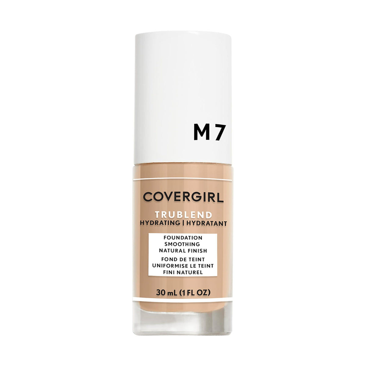 COVERGIRL truBlend front packaging showing shade and net weight benefit: clear identification