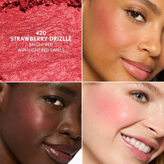 Close-up of COVERGIRL TruBlend pan highlighting baked swirl and luminous finish benefit