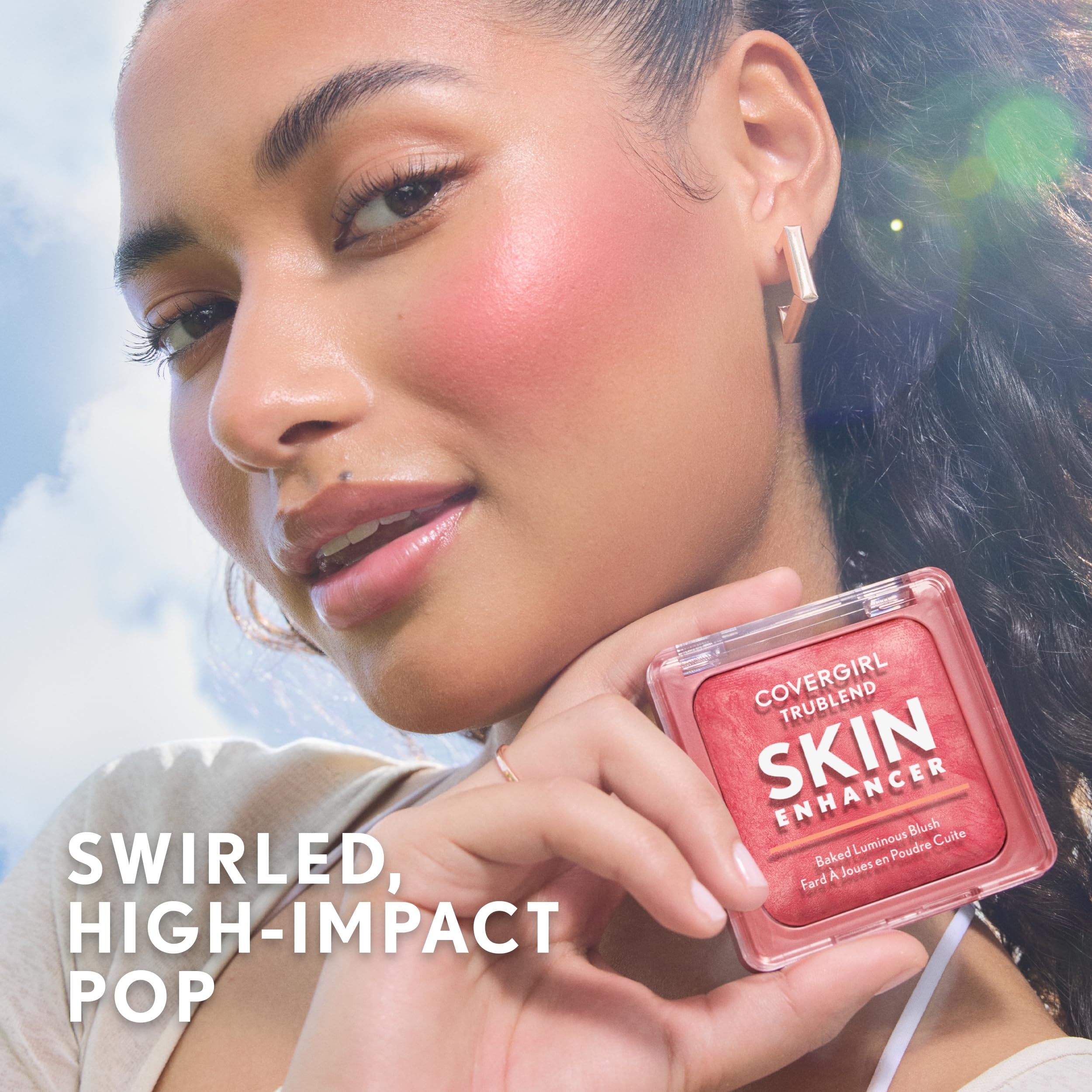 Swatch of COVERGIRL TruBlend texture on skin showing blendable pigment benefit
