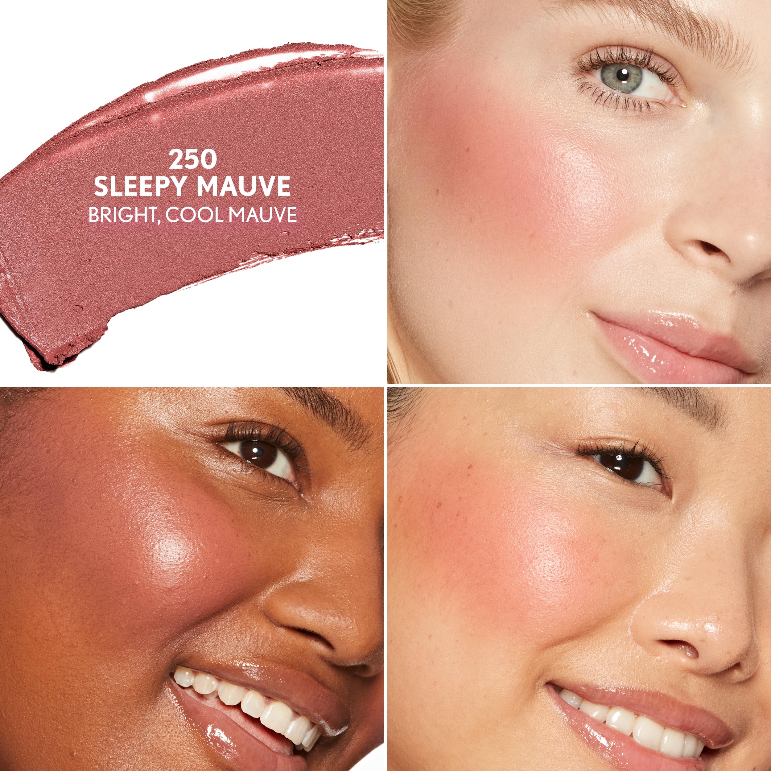 COVERGIRL TruBlend swatch stroke on arm illustrating buildable mauve pigment