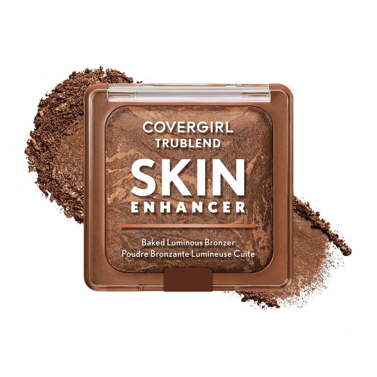 COVERGIRL front compact showing product and shade for easy identification and glow