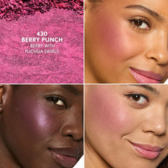 COVERGIRL close-up of berry and fuchsia swirls highlighting multidimensional pigment