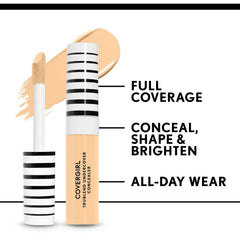 COVERGIRL concealer beside coin showing product size for travel convenience