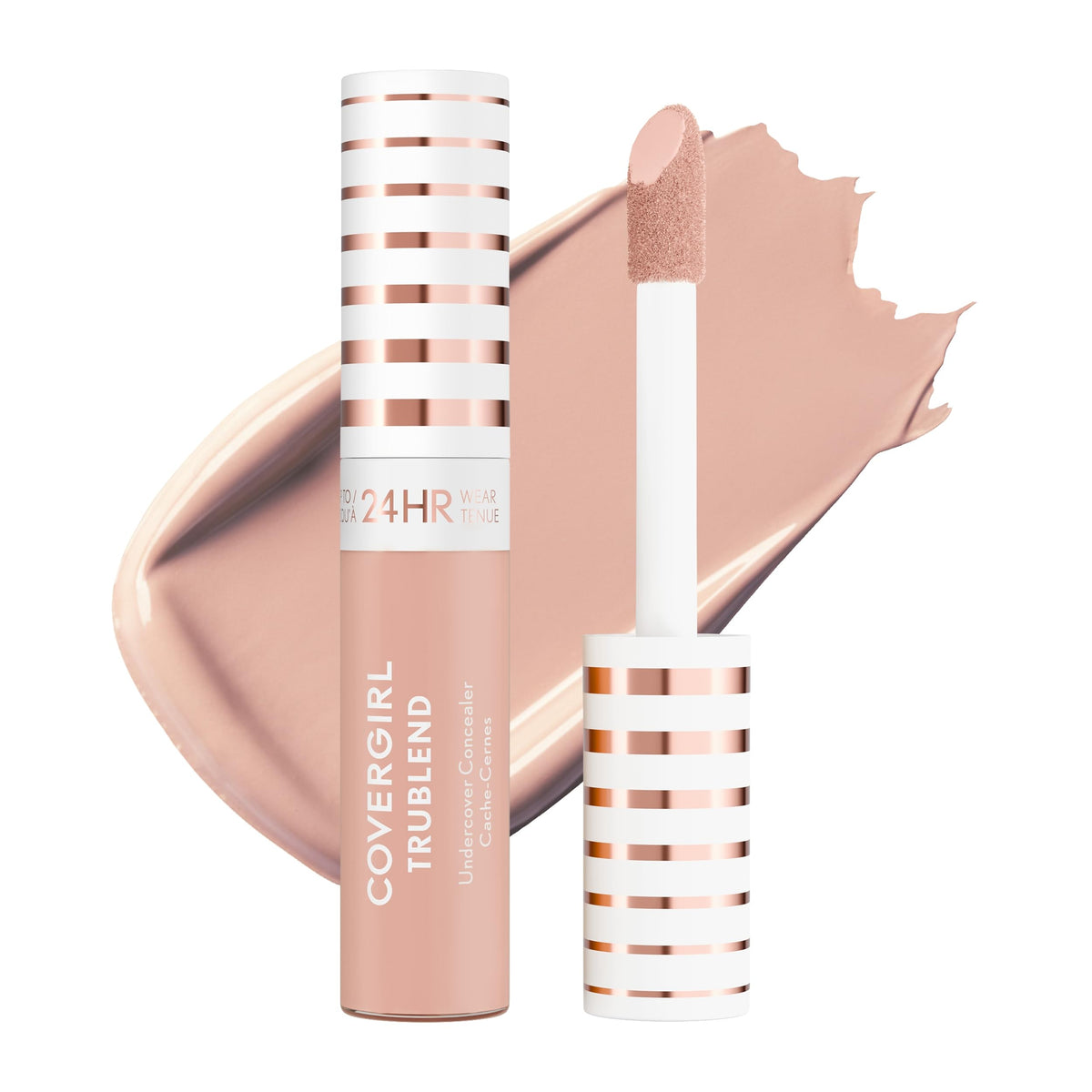 COVERGIRL front packaging showing shade L600 Light Nude and benefits