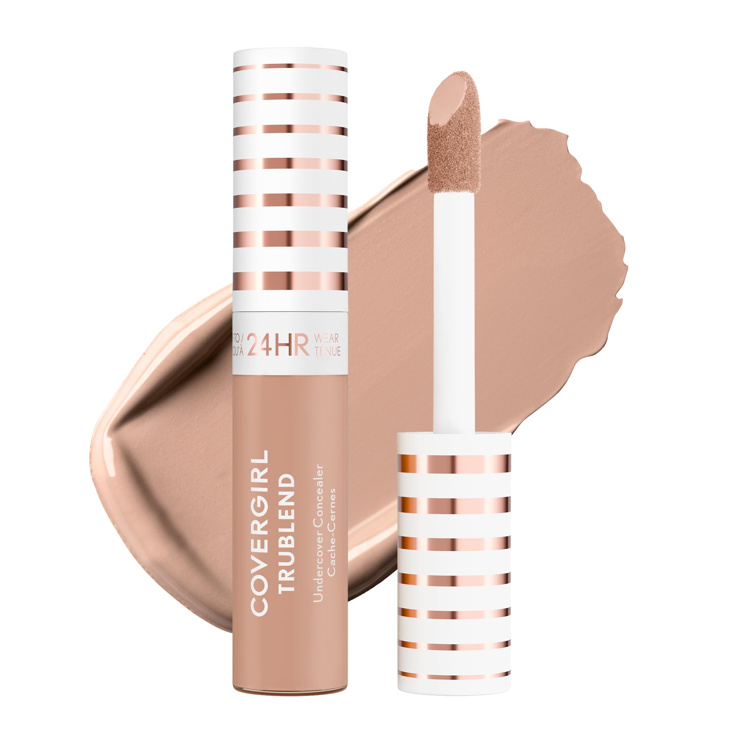 COVERGIRL product front packaging showing shade L700 natural ivory benefit long-wear