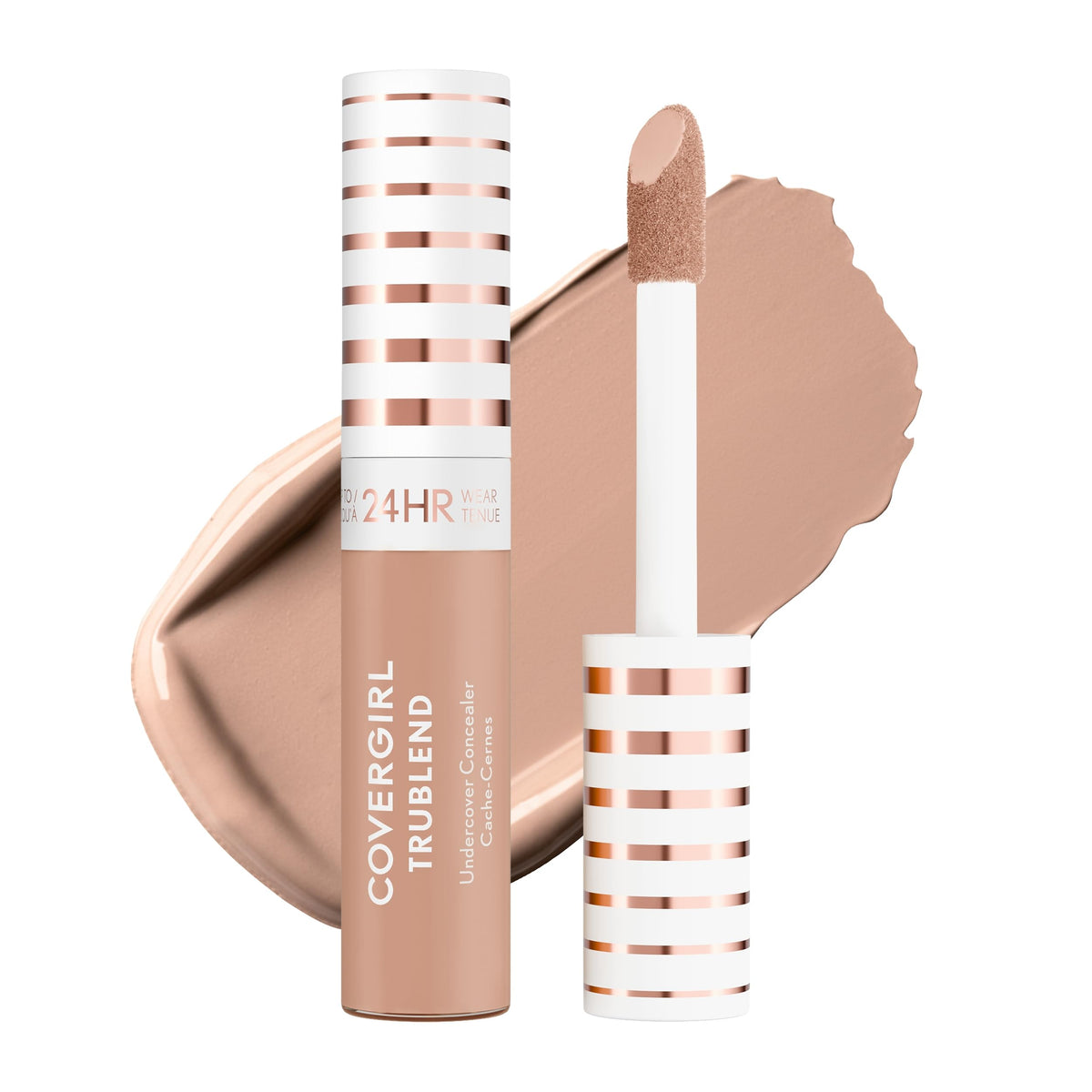 COVERGIRL product front packaging showing shade L700 natural ivory benefit long-wear