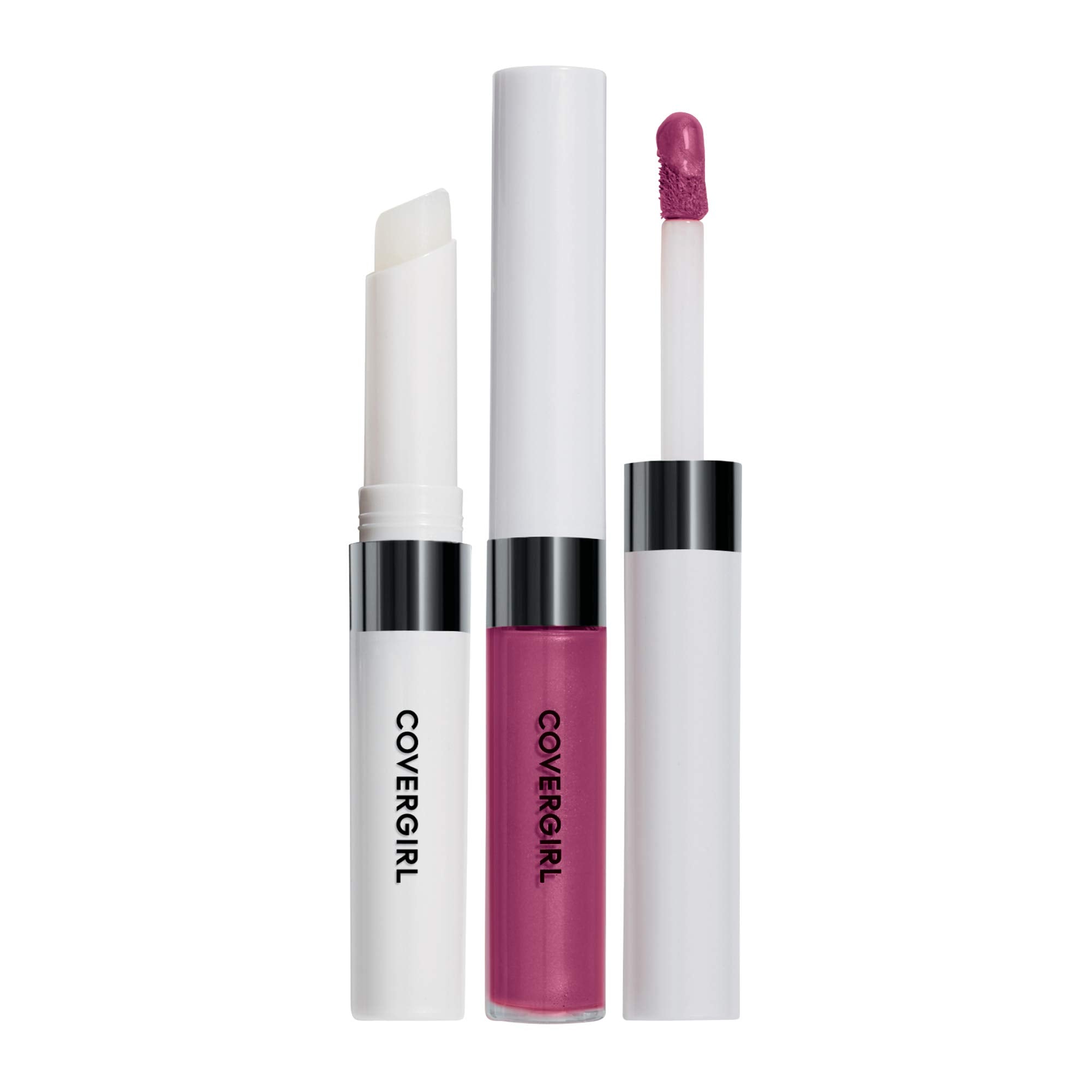 COVERGIRL front packaging showing Unique Burgundy two-piece set and product benefit