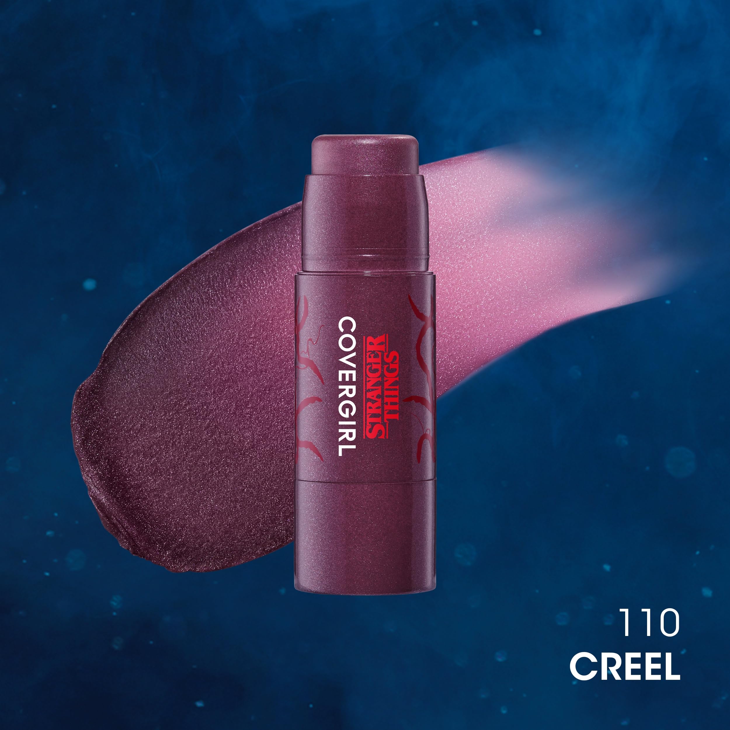 COVERGIRL Vecna's Curse shimmer swatches on arm showing color transformation