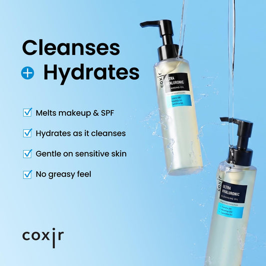 coxir pump dispensing silky oil texture for easy removal