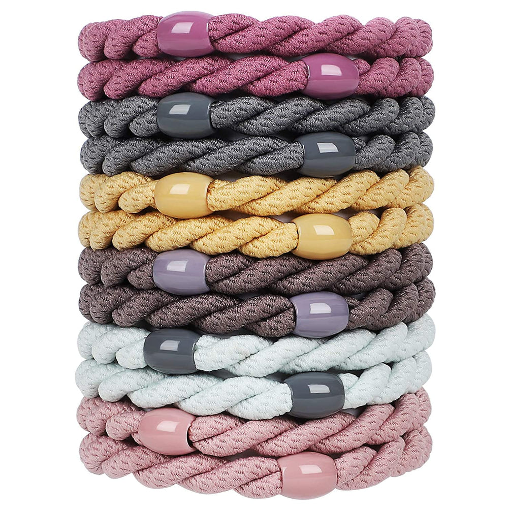 Cozeasy front packaging showing multicolor hair ties and bead accents for easy selection