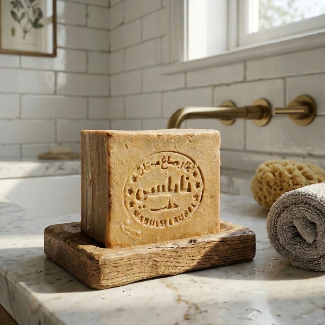 cozy soap cut bar revealing inner texture, displays handmade quality