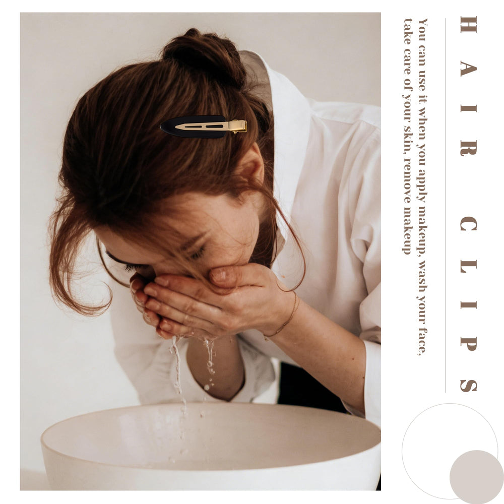 Cptots clip holding bangs to show crease-free sectioning during styling