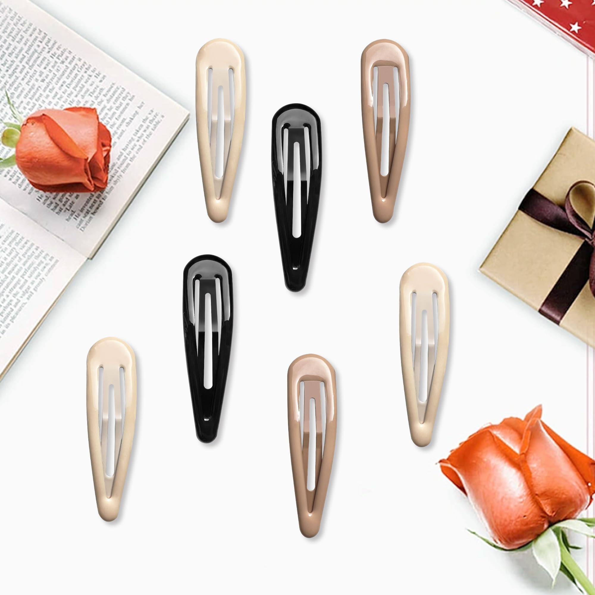 Cptots black clip in hair offering secure hold and sleek look