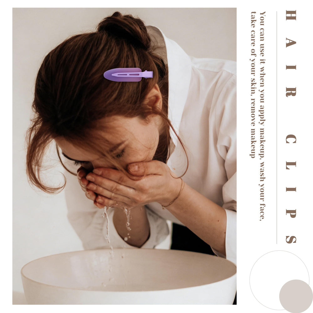 Cptots clip gripping a thick hair section, providing non-slip hold during styling