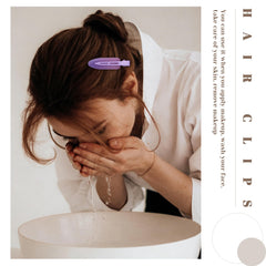 Cptots clip gripping a thick hair section, providing non-slip hold during styling