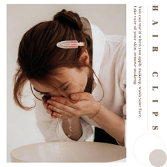 Cptots clips holding bangs neatly for makeup application benefit