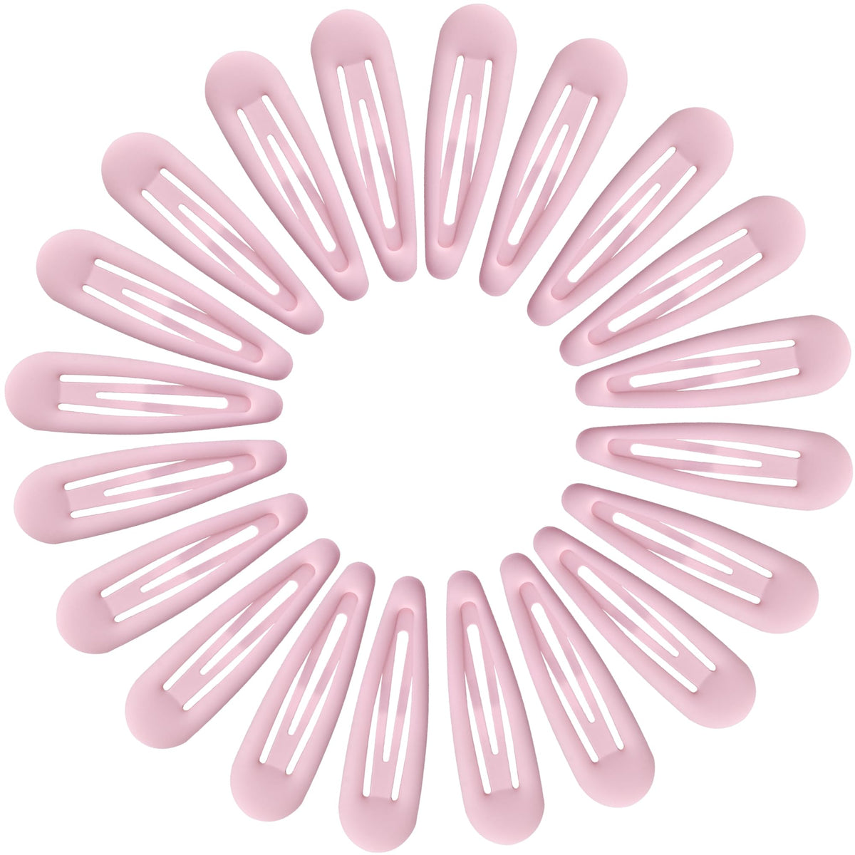 Cptots front pack showing 20 matte light pink clips and storage benefit