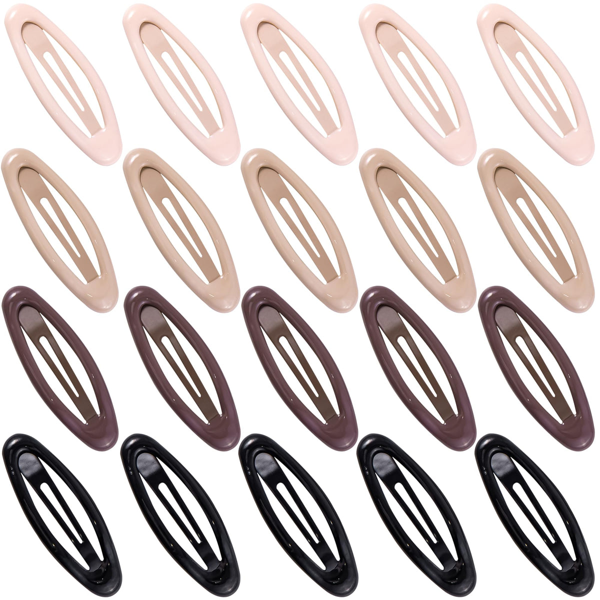 Cptots front view of 20pcs pack showing four neutral colors and compact design for convenience