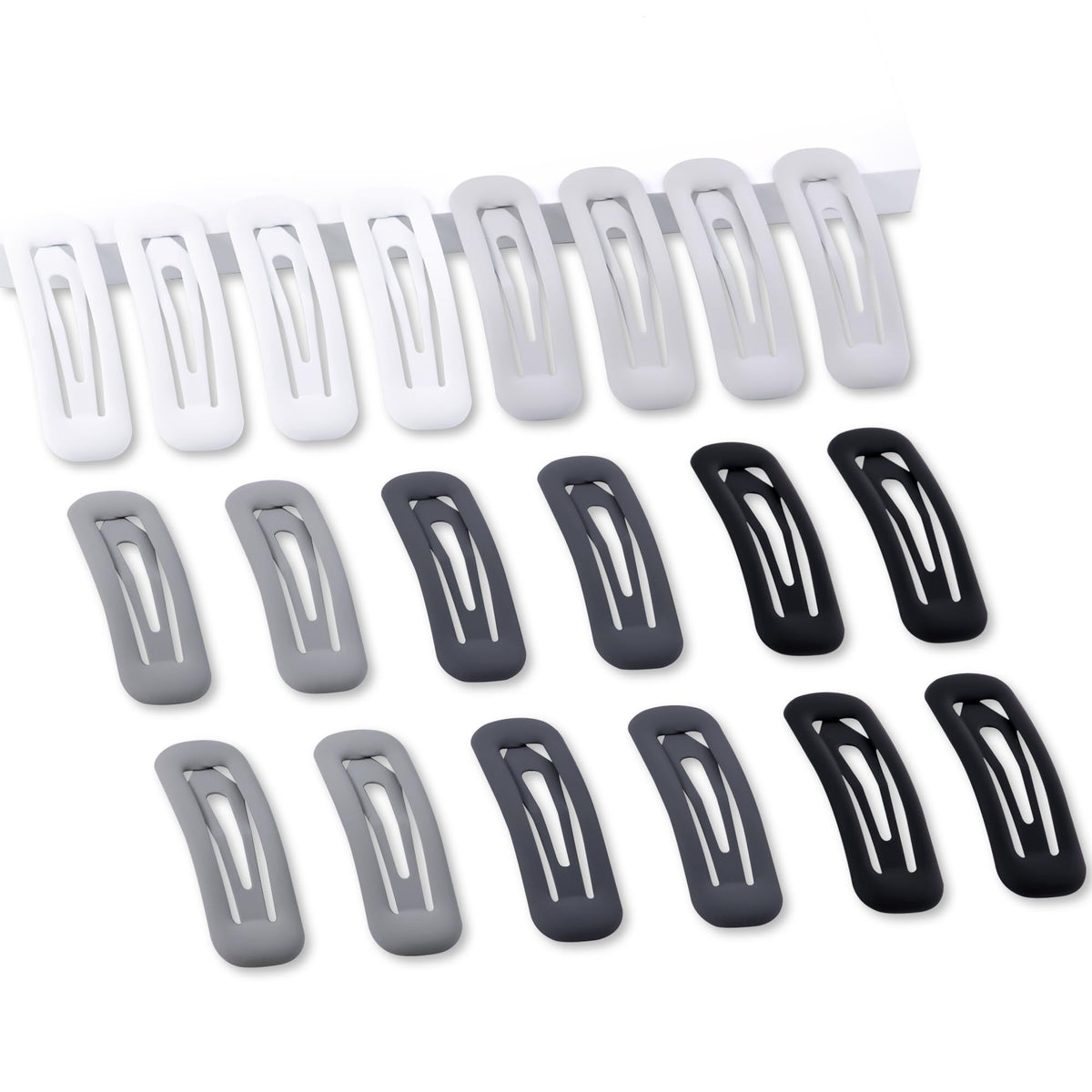 Cptots front packaging showing 20 matte barrettes and organized set - convenient supply