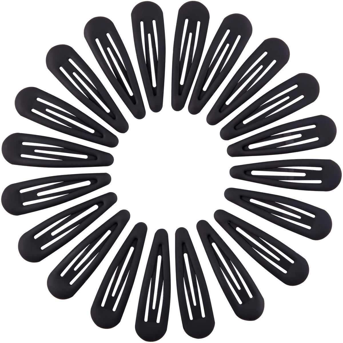 Cptots front packaging showing 20 matte black snap clips and clear benefits