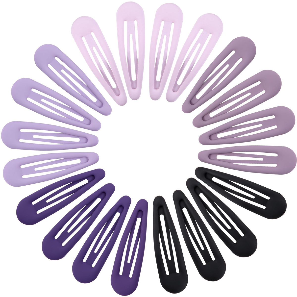 Cptots front packaging showing matte black and purple clips, quick outfit matching