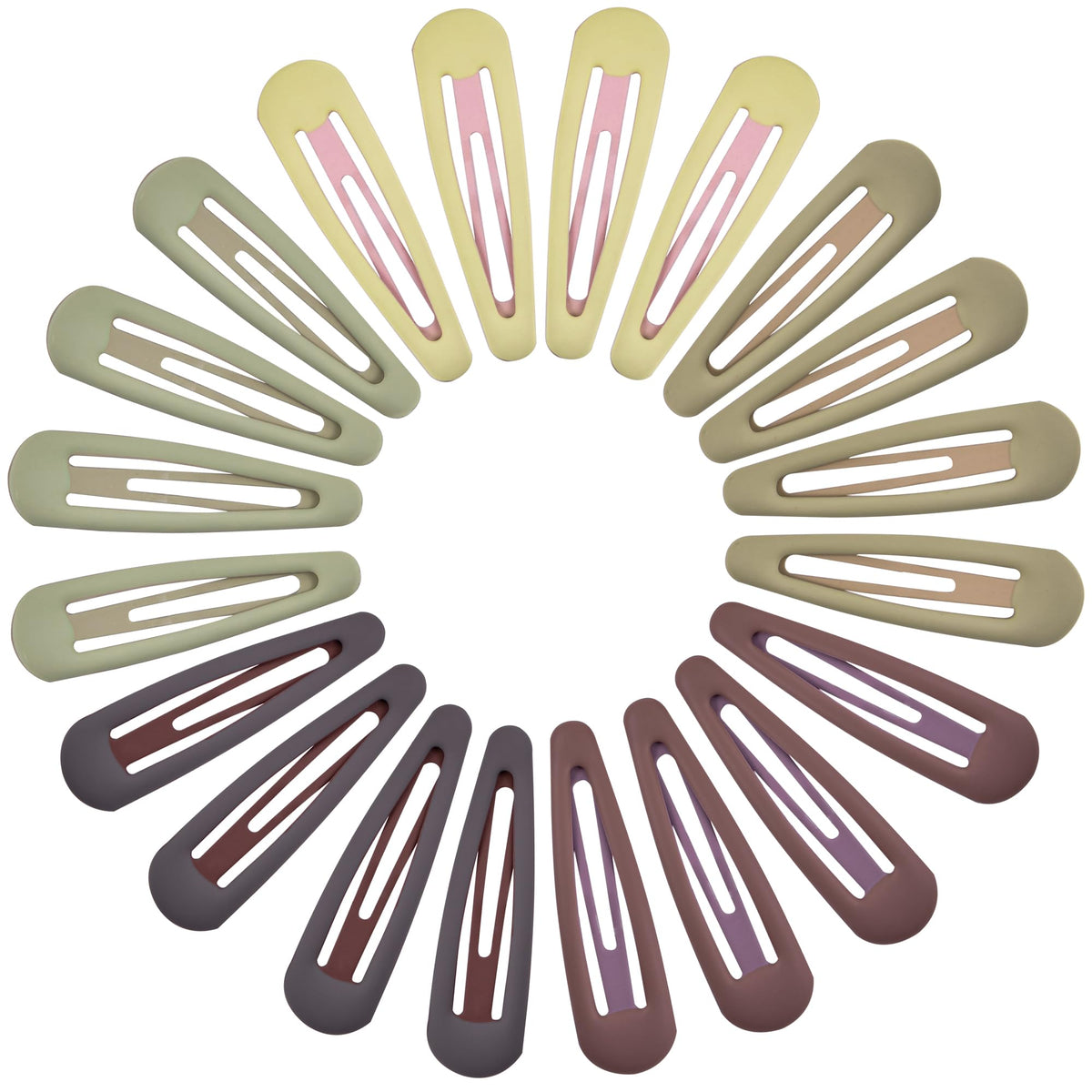 Cptots front packaging showing 20 matte brown and yellow clips, ideal for organized storage
