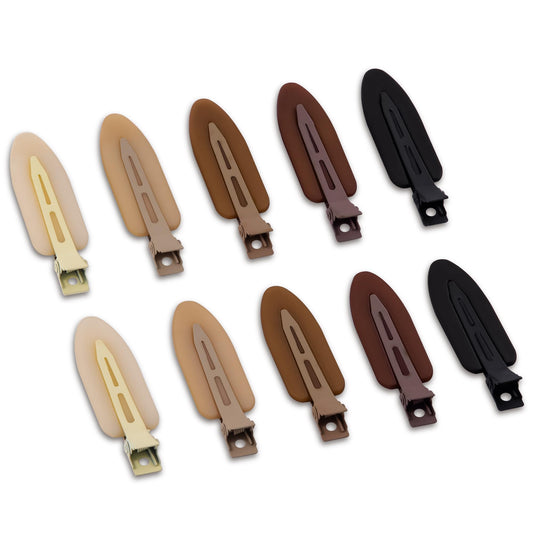 Cptots front packaging showing ten matte creaseless clips for quick styling