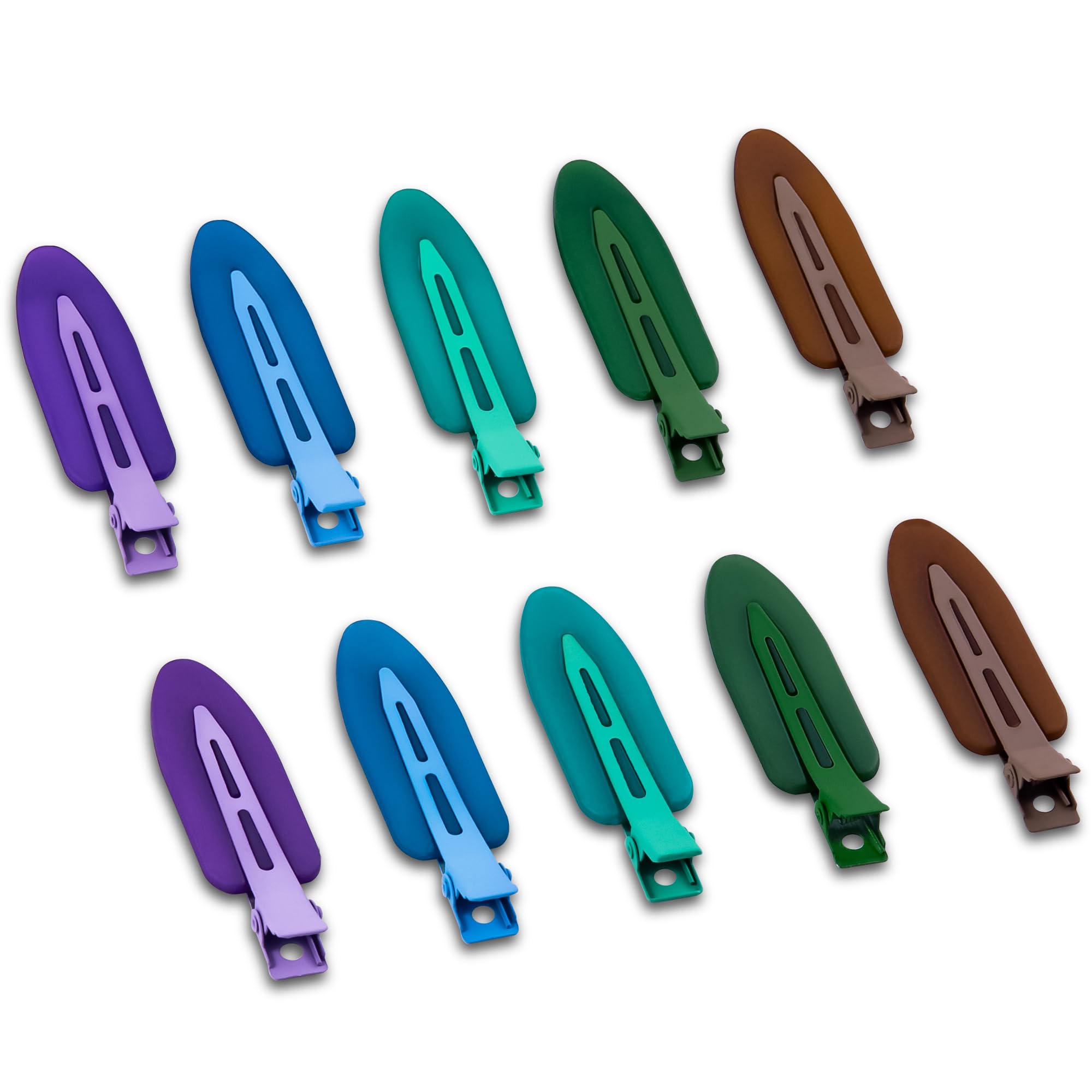 Cptots front packaging showing ten matte colored clips and set benefit