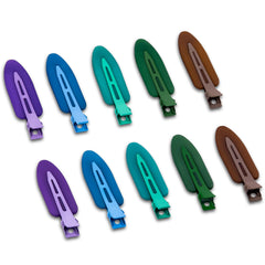 Cptots front packaging showing ten matte colored clips and set benefit